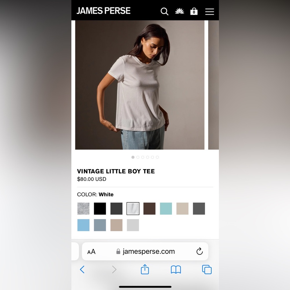 James Perse VINTAGE LITTLE BOY TEE